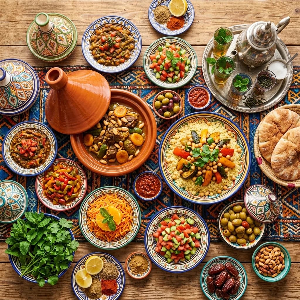 Auténtica comida marroquí tradicional - Tajines y Cuscús casero en Samira